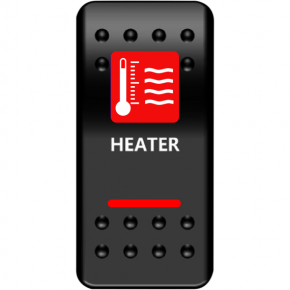 Moose Racing Rocker Switch - Heater - Red