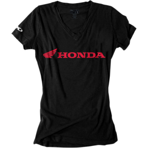 Women's Honda V-Neck T-Shirt - Black - Medium 16-88342