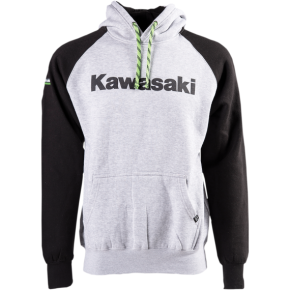 Kawasaki Hoodie - Black/Heather - Medium 23-88102