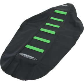 6-Ribbed Seat Cover - Green Ribs/Black Top/Black Sides 95941GK