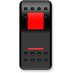 Moose Racing Rocker Switch - On/Off - Red