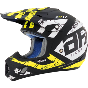 FX-17Y Helmet - Attack - Matte Black/Hi-Vis Yellow - Large 0111-1416