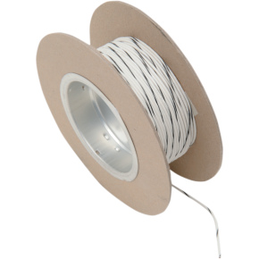 #18-gauge White/black Stripe 100' Spool Of Primary Wire