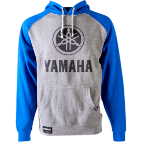 Yamaha Pullover Hoodie - Gray/Royal Blue - Medium 24-88202