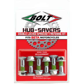 Fastener Kit - Hub-Savers/Sprocket - Double Locked - Silver - 6 Pack - Beta HS.BETA