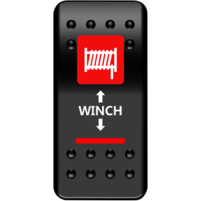 Moose Racing Rocker Switch -Winch - Red