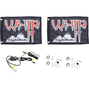 5' Light Rod Whip - Pair - Chase - White SB-CHSBTR-252