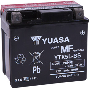 Yuasa AGM Battery - YTX5L-BS .24 L YUAM32X5B