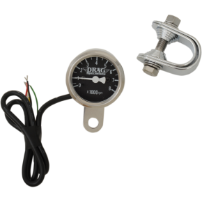 Electronic Mini Tachometer - Steel Housing - LED Illuminated Black Face - 1-7/8" 2211-0055