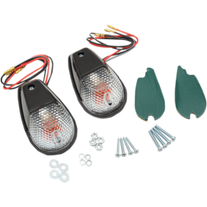 K and S Technologies Flush Mount Marker Lights - Black/Clear