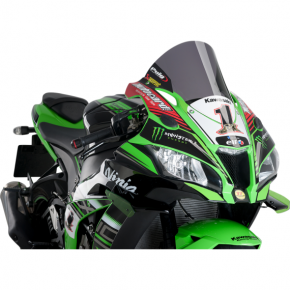 PUIG Race Windscreen - Dark Smoke - Kawasaki