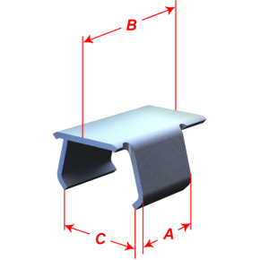 Small Flat Tab Clips - 1.500" Total Length - 10 Pack AFT5700031