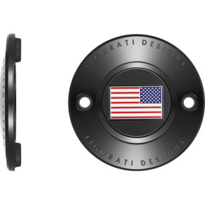 Figurati Designs Timing Cover - 2 Hole - American - Black FD21R-TC-2H-BLK