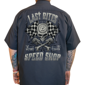 Last Rites Shop Shirt - Gray - Small DG60181S