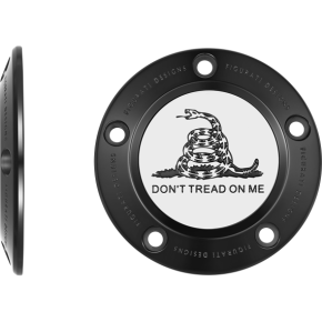 Figurati Designs Timing Cover - 5 Hole - Don't Tread on Me - Black FD40-TC-5H-BLK