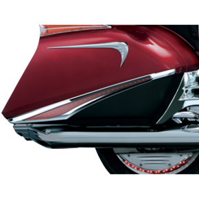 Kuryakyn Saddlebag Swoops - Chrome - Red Lenses