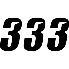 Slash Number Plate - #3 - Black - 7" 45-31-3