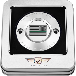 Figurati Designs Timing Cover - 2 Hole - American - Green Line - Stainless Steel FD72-TC-2H-SS