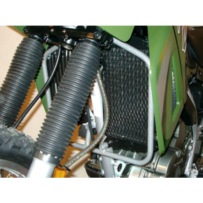 Happy Trails Products Diabaled, fitment issue TB Coolant Res-Rad Guard Combo Kawasaki KLR650A '87-'07