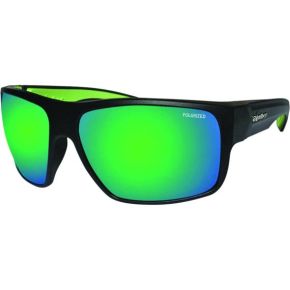 BOMBER Mana Bomb Eyewear Matte Black W/ Green Mirror Polarized Lens