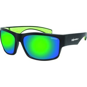 BOMBER Tiger Bomb Eyewear Matte Black W/green Mirror Polarized