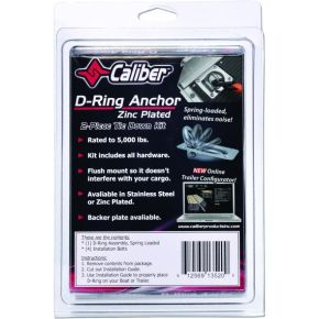 CALIBER Zinc Coated Trailer D-ring Kit