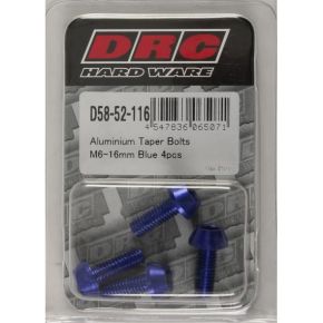 DRC Aluminum Taper Bolts Blue M6x16mm 4/pk