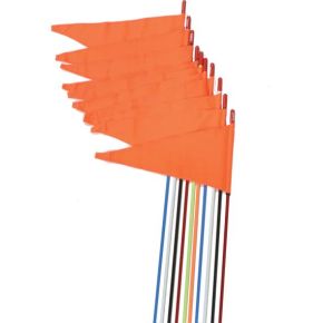 FIRESTIK Safety Flags Spring Mount Neon Green 7' 10/pk