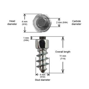 IGRIP 11mm Standard Screw Studs Qty 24