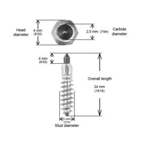 IGRIP 24mm Standard Screw Studs Qty 100