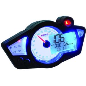 KOSO Gp Style Multi-function Gauge Rx-1n White Panel