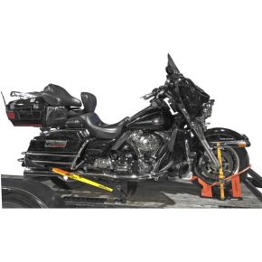 LOCK AND LOAD Motorcycle Combo Front Chock With Rear Ratchet Tie Straps