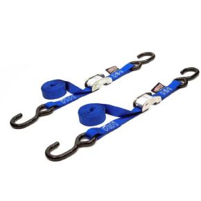 POWERTYE Tie-down Cam S-hook 1"x5.5' Blue Pair