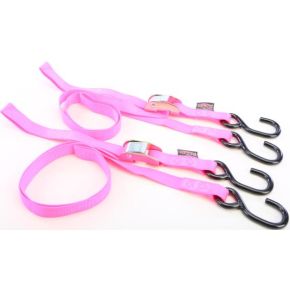 POWERTYE Tie-down Cam S-hook 1"x5.5' Pink Pair