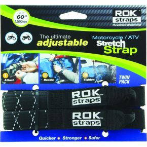 ROKSTRAPS Motorcycle Strap Black/reflective 18"x60"x1"