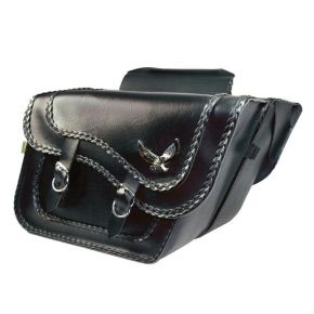 WILLIE & MAX Saddlebag Super Slant Black Magic 16"x11"x6.5"