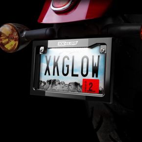 XK GLOW Lighted License Plate Frame Black